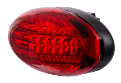 Luz Trasera Roja 5 Leds Redonda A Pila