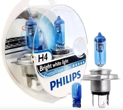 Lampara Del. Halogena 12v60/55w H4 Phil.Cristal Vi