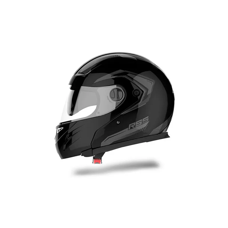 Casco Hawk Rebatible L Negro Brillante Rs5  Vector