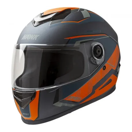 Casco Hawk Graf  L Sophie Gris/Naranja Mate Rs1