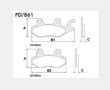 Pastilla Freno Del. Twister/Fazer 250 (Frasle)