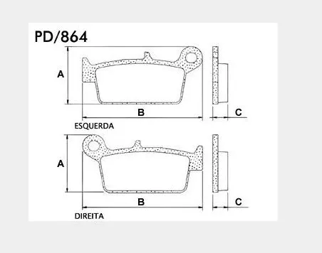 Pastilla Freno Tras. Honda Falcon/Xr/Kawa/Suzuki/Y