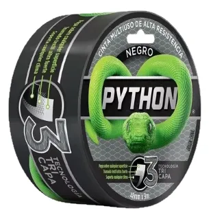 Cinta Python Alta Resistencia Negra 48cm X 9 Mts