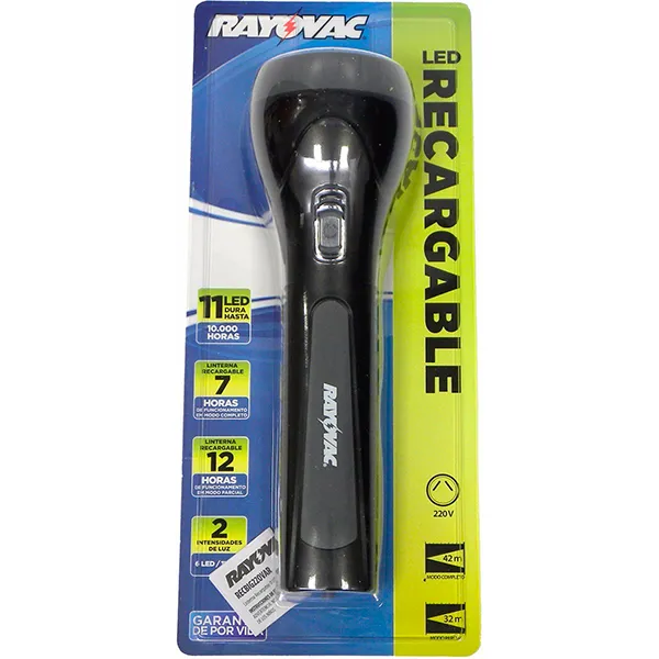 Linterna 11 Led Grande Recargable