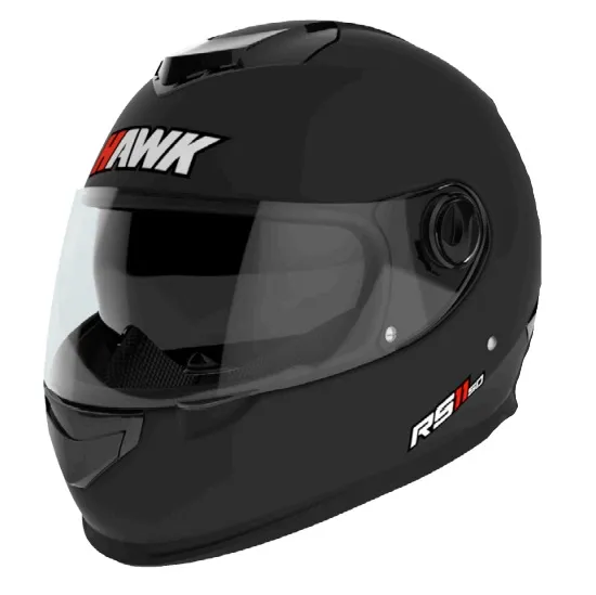 Casco Hawk Liso  L Negro Mate   Rs1