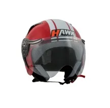 Casco Hawk Abierto Rs9  L Rojo/Blanco