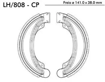 Zapata Freno Del. Honda Cb 400/450 Frasle