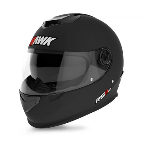 Casco Hawk Liso  Xl Negro Mate   Rs1