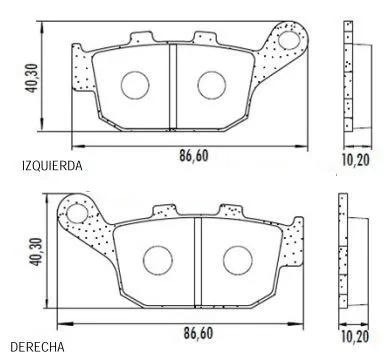 Pastilla Freno Tras. Yamaha Fz 16  Frasle
