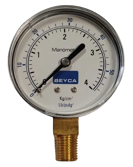 Medidor de Pres. P/Comp.  4kg/Cm2 - 60lb - Ø63mm