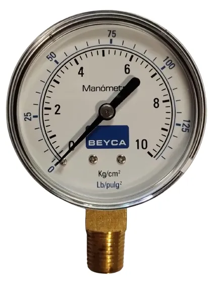 Medidor de Pres. P/Comp. 10kg/Cm2 - 150lb - Ø63mm