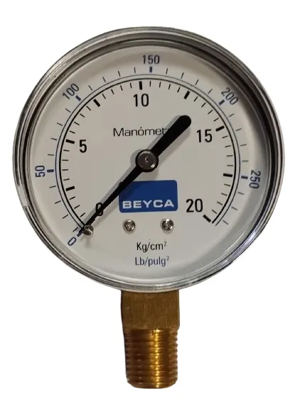 Medidor de Pres. P/Comp. 20kg/Cm2 - 300lb - Ø63mm