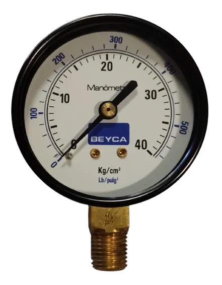 Medidor de Pres. P/Comp. 40kg/Cm2 - 500lb - Ø63mm