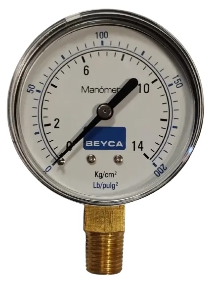 Medidor de Pres. P/Comp. 14kg/Cm2 - 200lb - Ø63mm